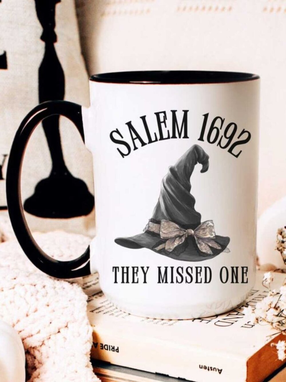 Salem 1692 Witch Halloween Coffee Mug, Funny Witchy Halloween Mug
